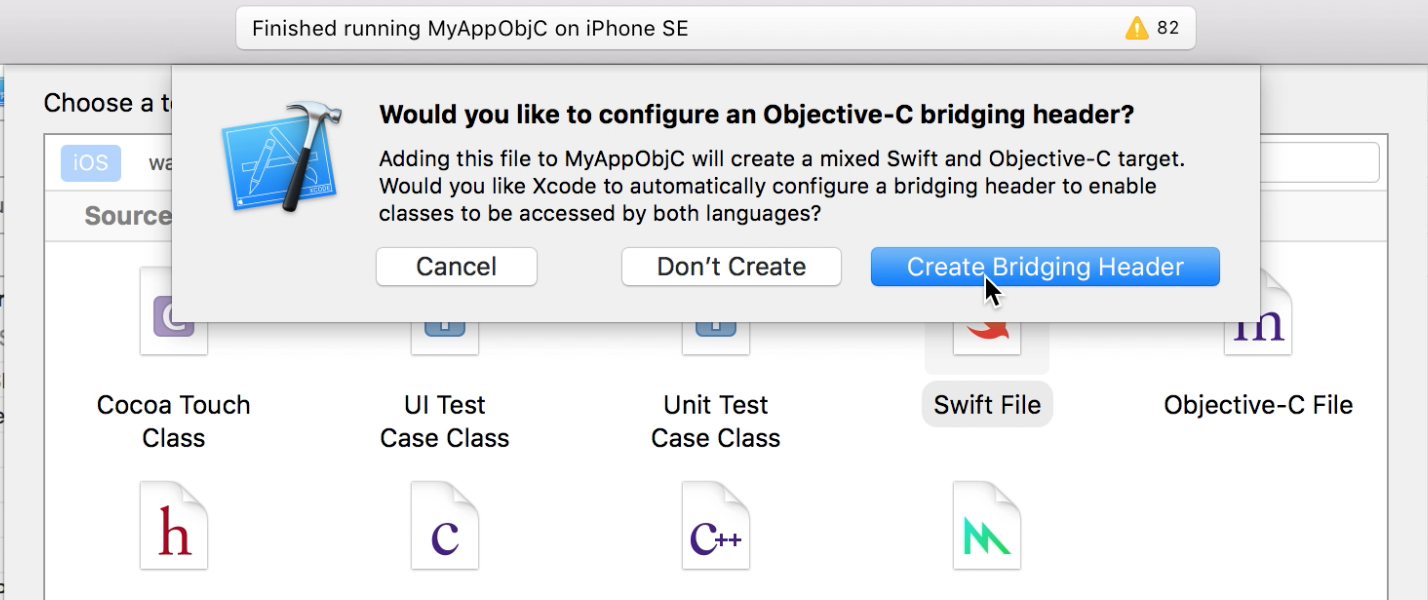 Create Bridging Header