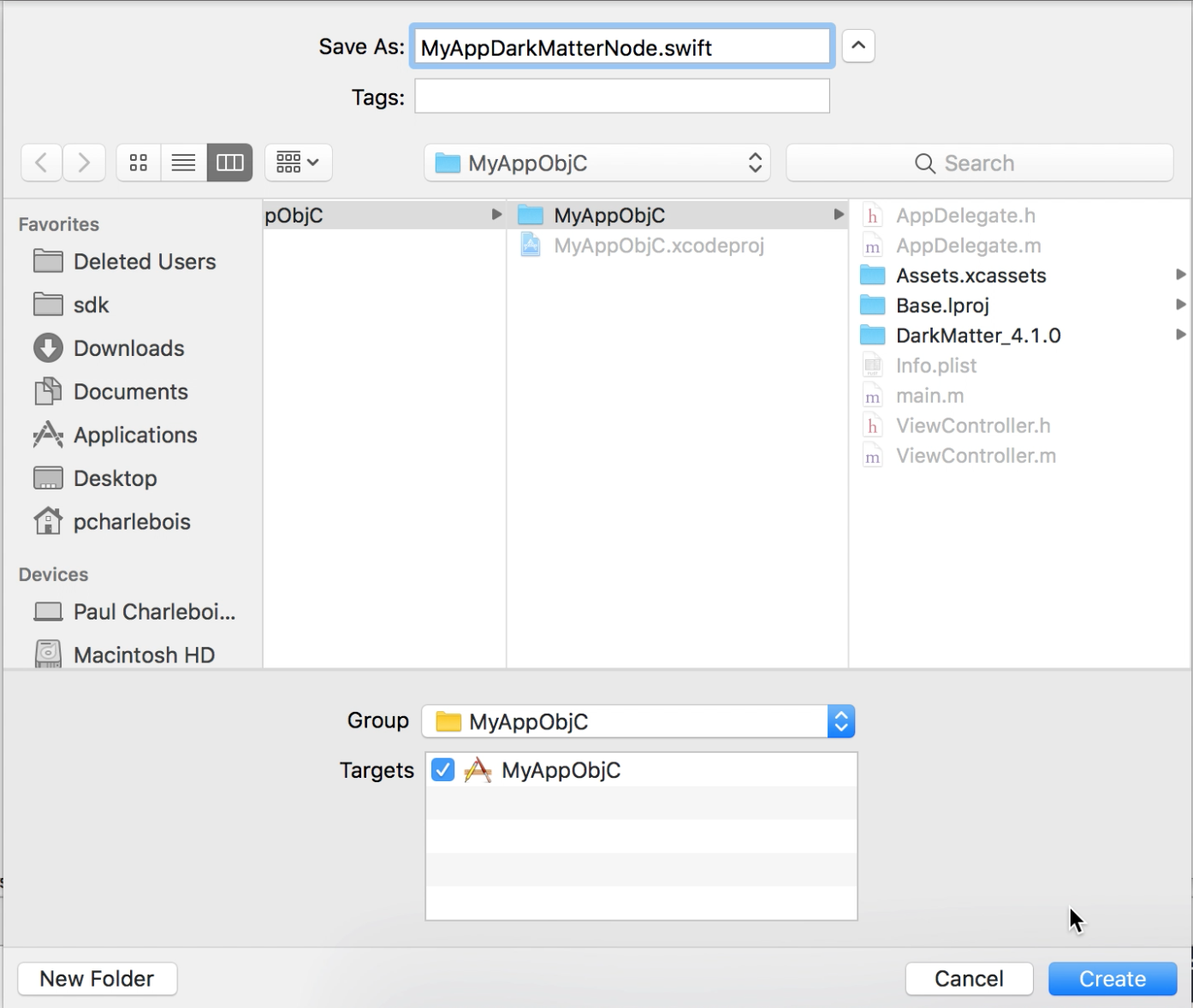 Name the file for your DarkMatterNode subclass